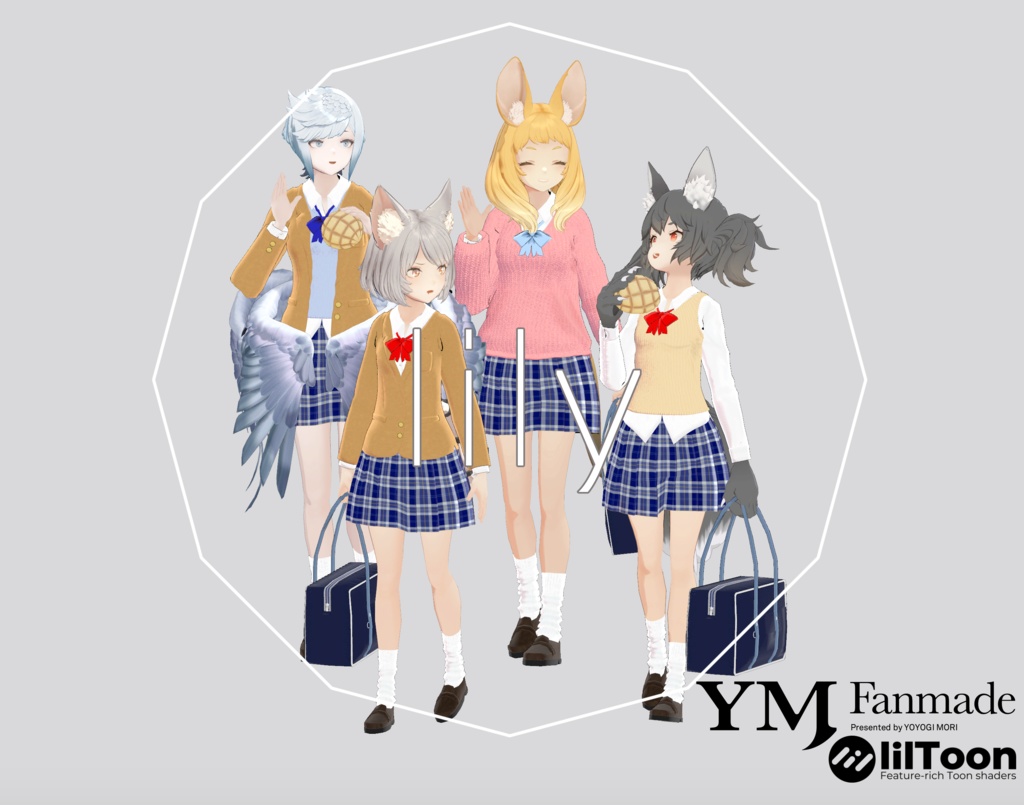 【YMファンメイド】制服＆ジャージ セット -lily-【YM Body Woman S / M対応】