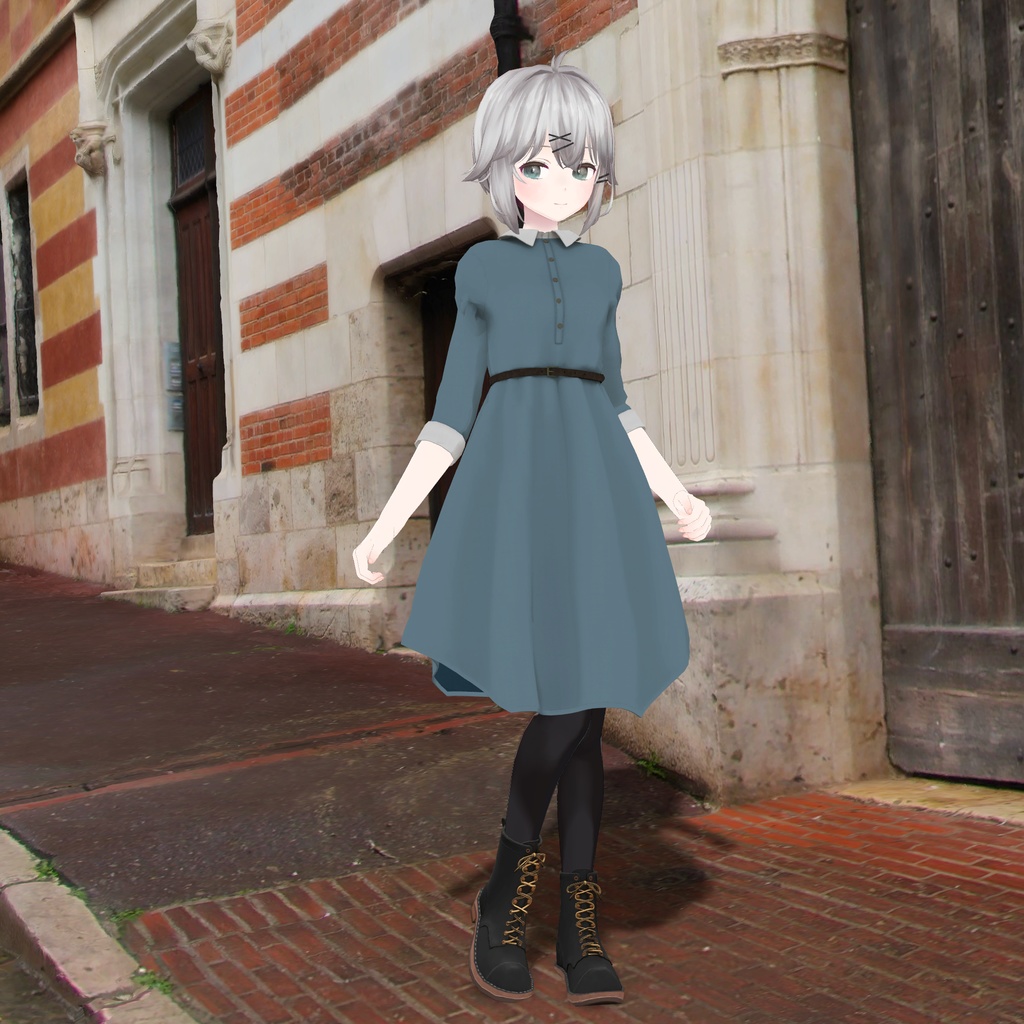 透羽用クラシック風ワンピース