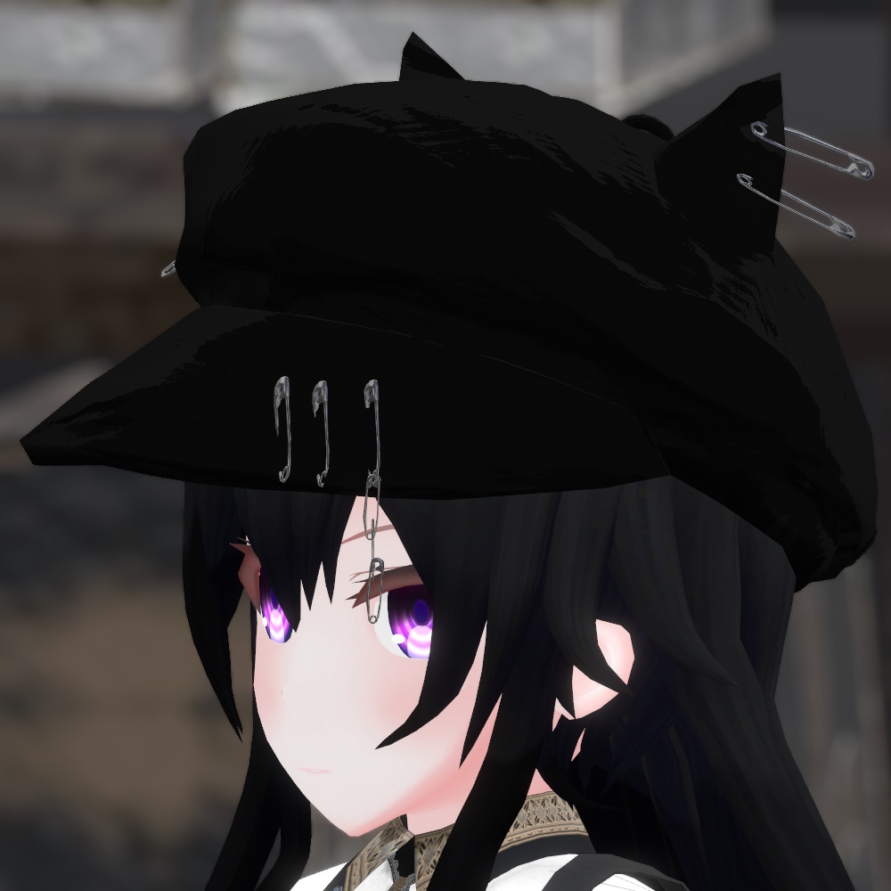 パンクな猫耳キャスケット