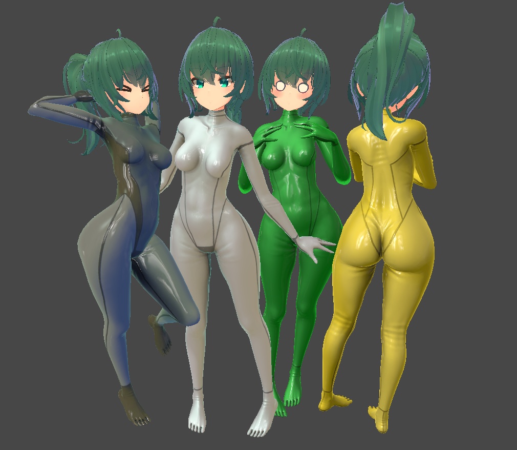 ラバースーツ用テクスチャ＆マテリアルセット