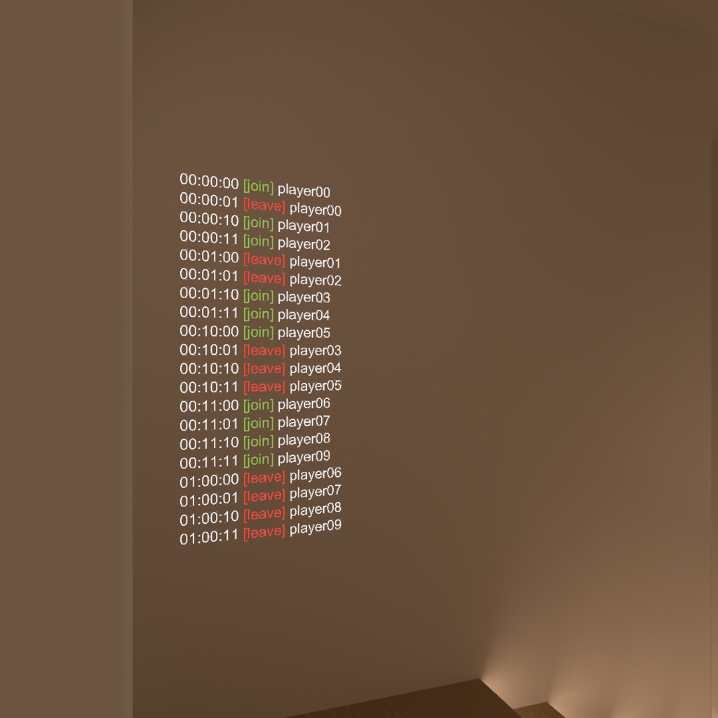 Udon 入退室ログ表示アセット