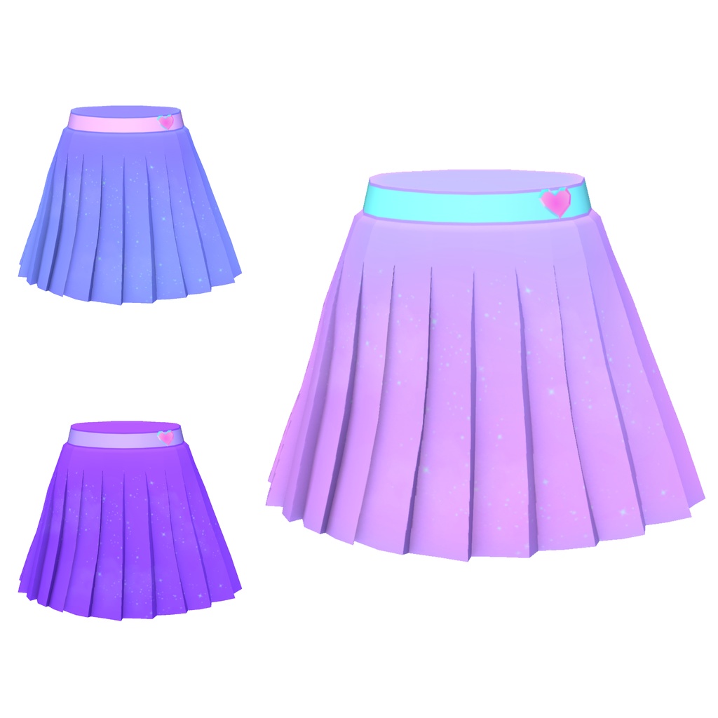 ゆめかわ宇宙柄プリーツスカート(VRoid制服スカート用テクスチャ)