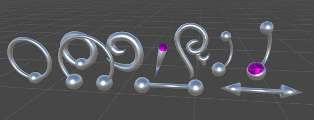 ボディピアス　10種類