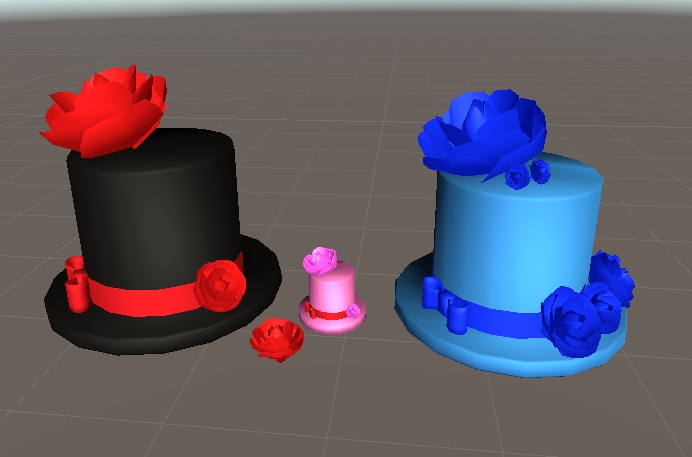 ローズシルクハットとバラ