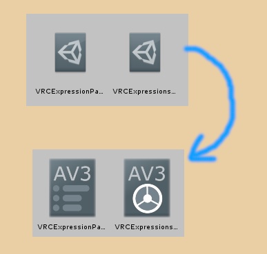 Avatars3.0用Assetカスタムアイコン