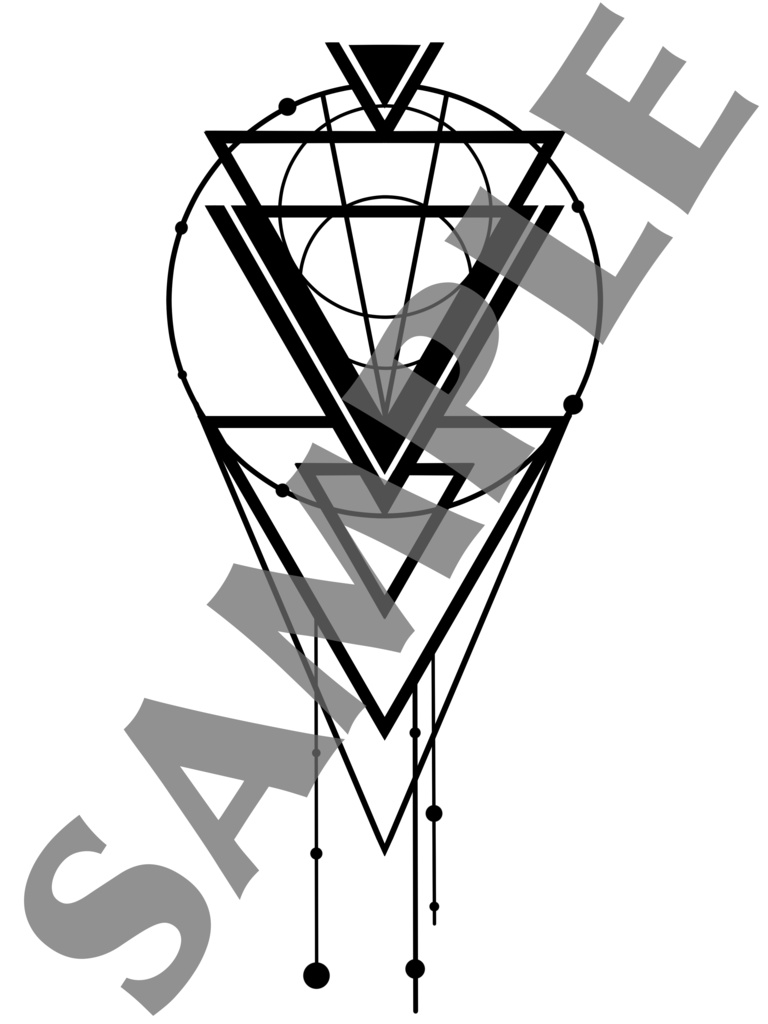 ジオメトリック風タトゥー1号