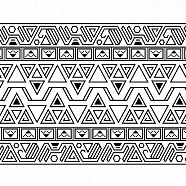 アステカ風パターン素材