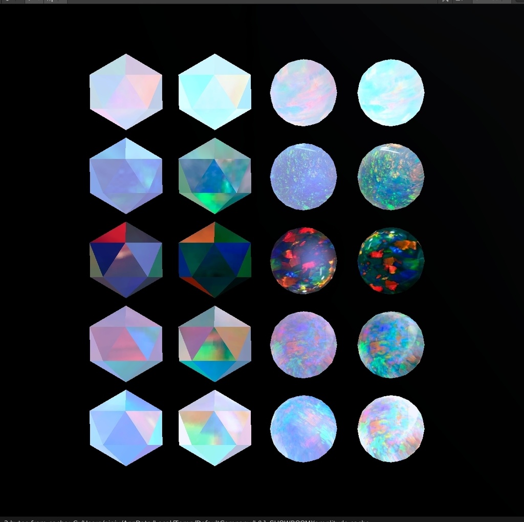 Unity用 なないろオパール風 ジュエリーシャイナー