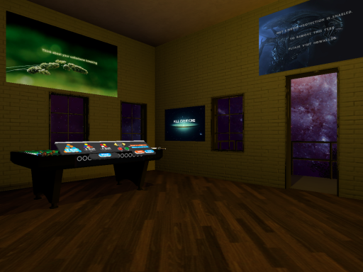 balcony with an old 90s radio station playing on loop