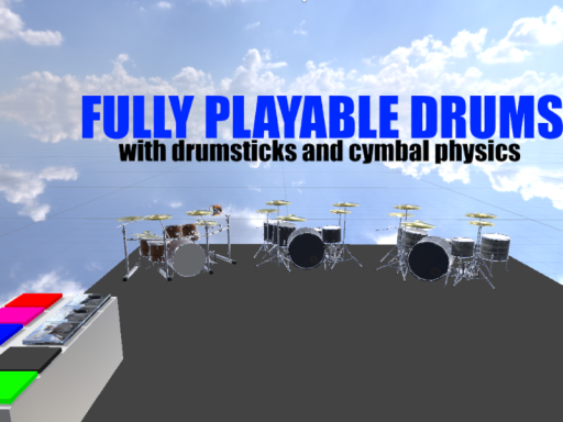 FULLY PLAYABLE DRUMS （with cymbal physics）