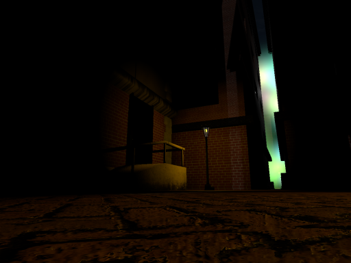 ネオン街の裏路地