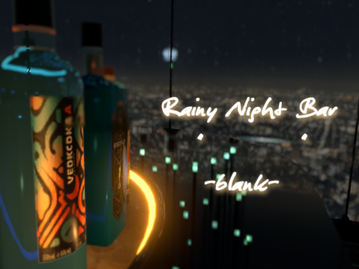 Rainy Night Bar ＂ ＂ -blank-
