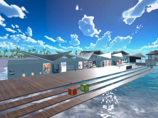 夏の孤島の浜辺