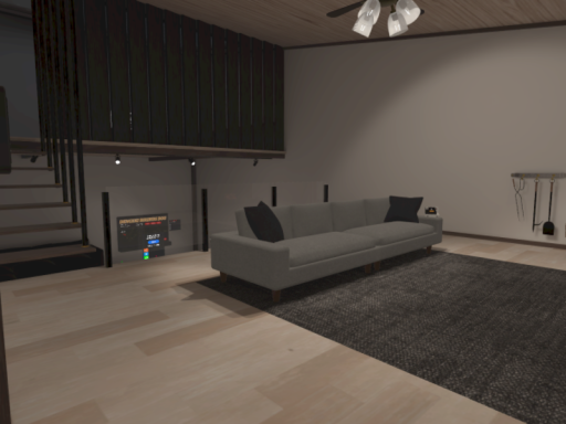 Rainy room with moon