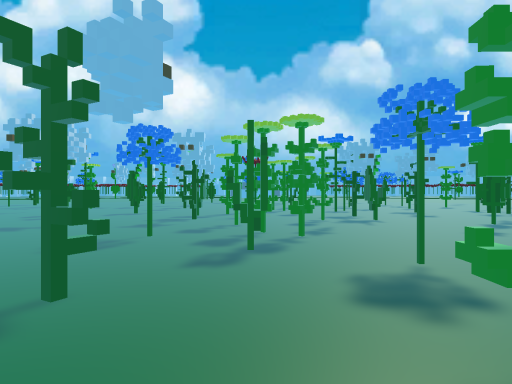 voxel flower garden
