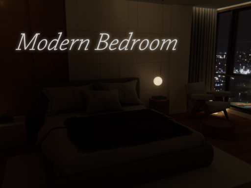Modern Bedroom -Night Version