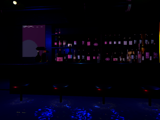 微睡ながら作業するバー ミズビタシ