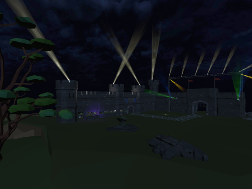 Castle in a Misty Forest