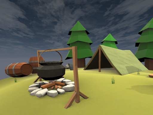 camping with friends