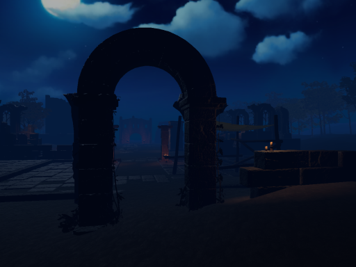 Ancient Ruins of a Courtyard