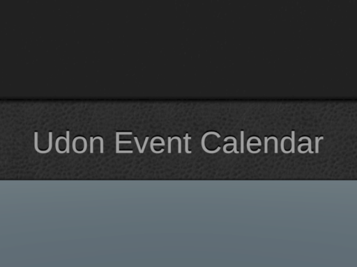 Udon Event Calendar