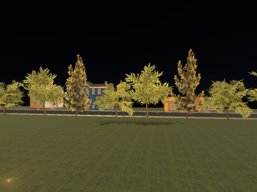 Liminal looking plaza at night