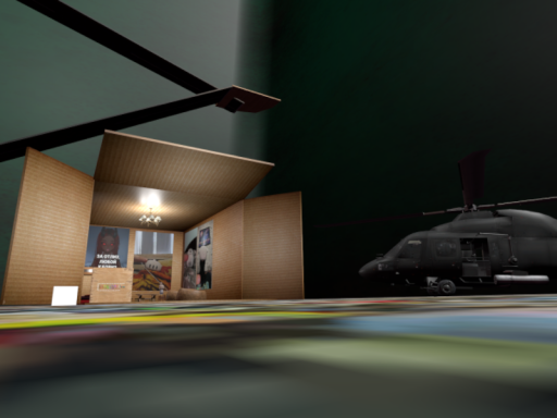 The box is in the trash