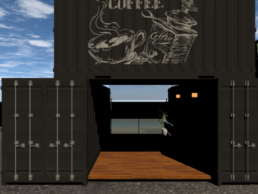 黒猫コンテナカフェ