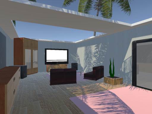 Hang out chill room‚ palm trees