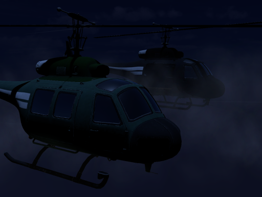 Offshore Helicopter Scene