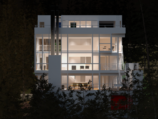 Douglas House at Night