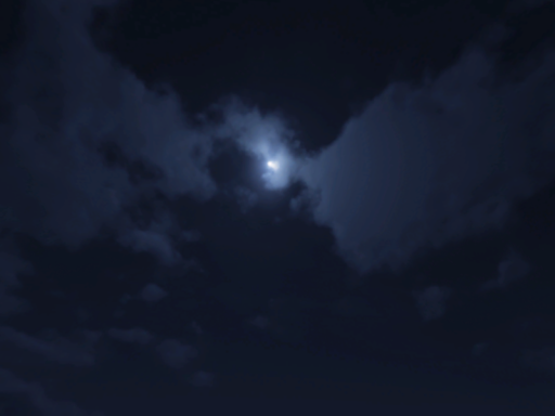 月の光の下で眠る