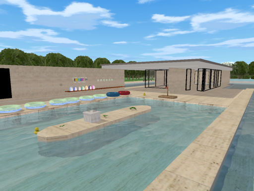 lazy river pool 流れるプール