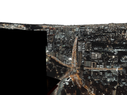 夜景が見える一室