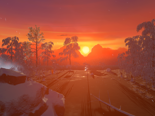 sunset in snow 日暮之时