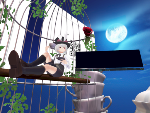 キャロルくんを眺めながら作業するワールド