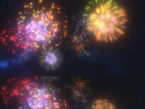 Fireworks show on the water