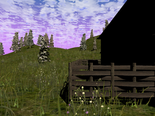 HD medieval hillside village