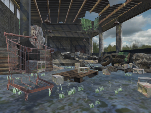 Abandoned Warehouse with Billiards ⁄ Pool