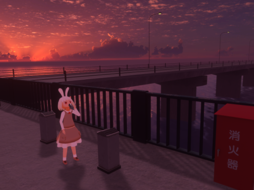 明け方の道路-SunriseLongRoad