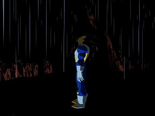 Vegeta in the Rain