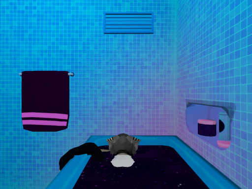 A Nargacuga Taking A Bath And An Angel Dragon Sitting To The Side While Poof By Pi'erre Bourne Plays