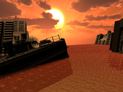 Town that sets with the setting sun