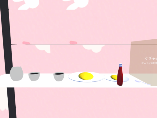オムライスとラテアートを練習する為のワールド