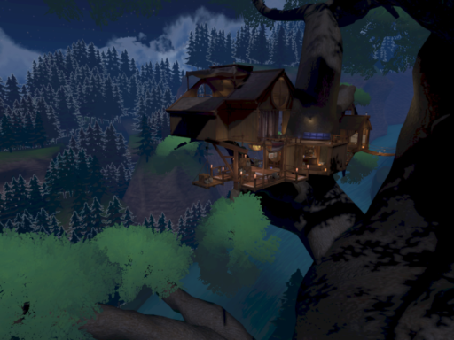 月夜の止まり木