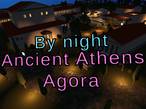 Ancient Athens Agora by Night
