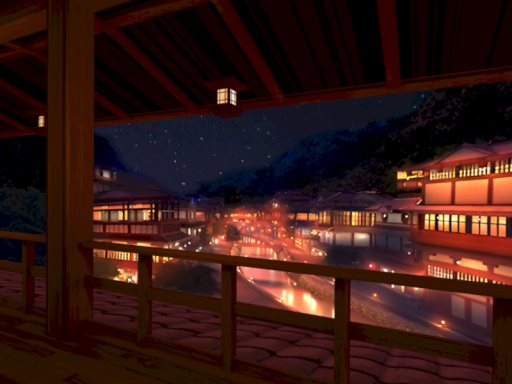 夕妖晚霞温泉乡【hot spring town】