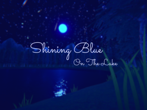 湖上に輝く蒼