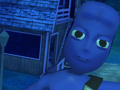 Blue House with a Blue Little Window and a Blue Corvette and everything is Blue for him and himself and everybody around 'cause he ain't got nobody to listen