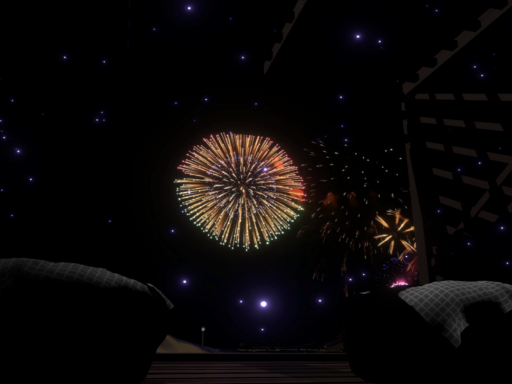 terrace for watching fireworks